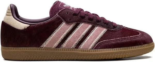 adidas - Samba OG "Sand Strata/Maroon/Warm Clay" sneakers - women - Pony Fur/Rubber/Calf Leather/Calf Leather - 10.5 - Red