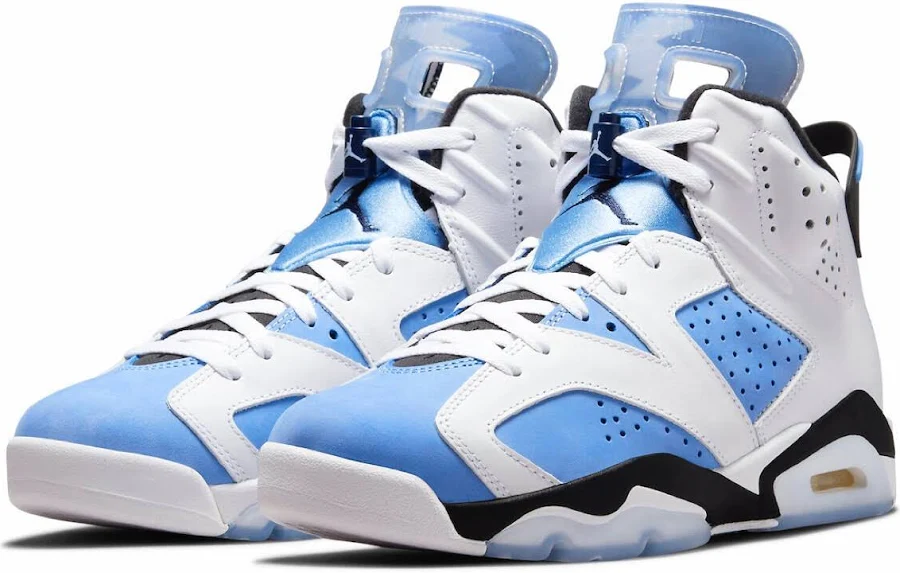 Air Jordan 6 Retro "unc" University Blue/white/black Ct8529-410 Size
