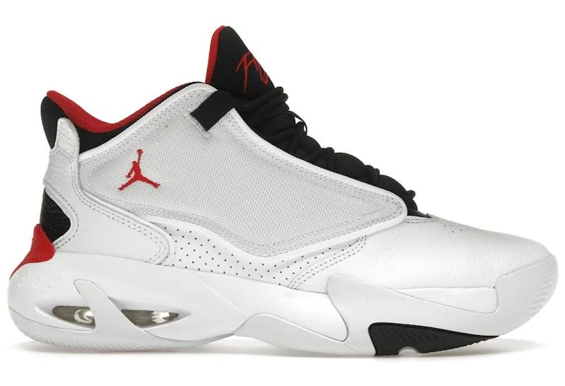 Jordan Max Aura 4 White Black University Red