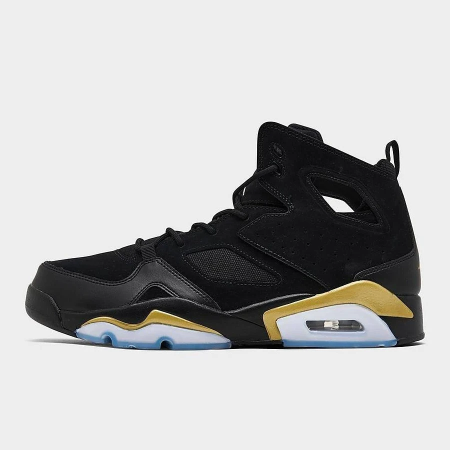 Men Nike Jordan Flight Club 91 Black Metallic Gold Dc7329 007