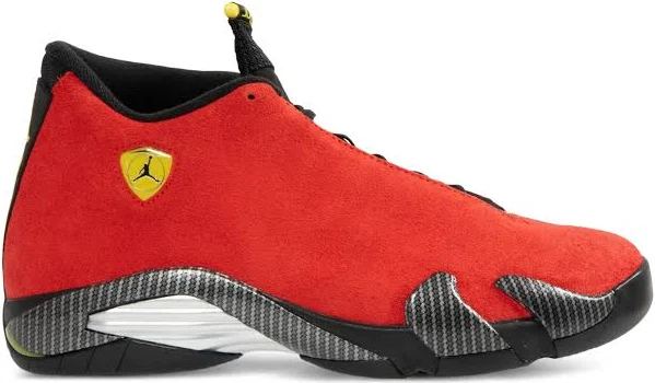 Jordan - x Air Jordan 14 suede basketball sneakers - men - Rubber/Fabric/Calf Suede - 12.5 - Red