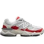 New Balance - 9060 "White/Red" sneakers - unisex - Pig Suede/Mesh/Fabric/Rubber - 9.5