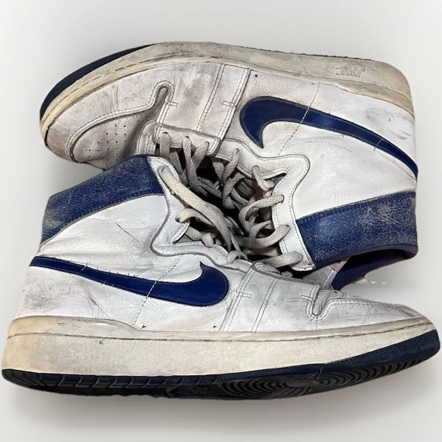 Nike Air Ship Original White X Blue Made In Korea 1984 Vintage Used