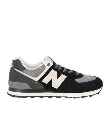 New Balance 574 Man Sneakers Black Size 11 Leather