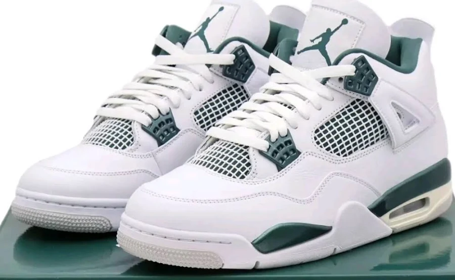 Jordan Shoes | Air Jordan 4 Retro Gs “Oxidized Green” Size 3.5 | Color: Green/White | Size: 3.5 | Elenasaveleva's Closet