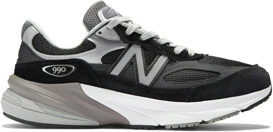 New Balance Men's 990 Sneaker in BLACK|WHITE, Size 10, Lightweight