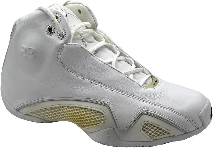 Jordan White Leather Air Jordan 21 High Trainers Size 9 US