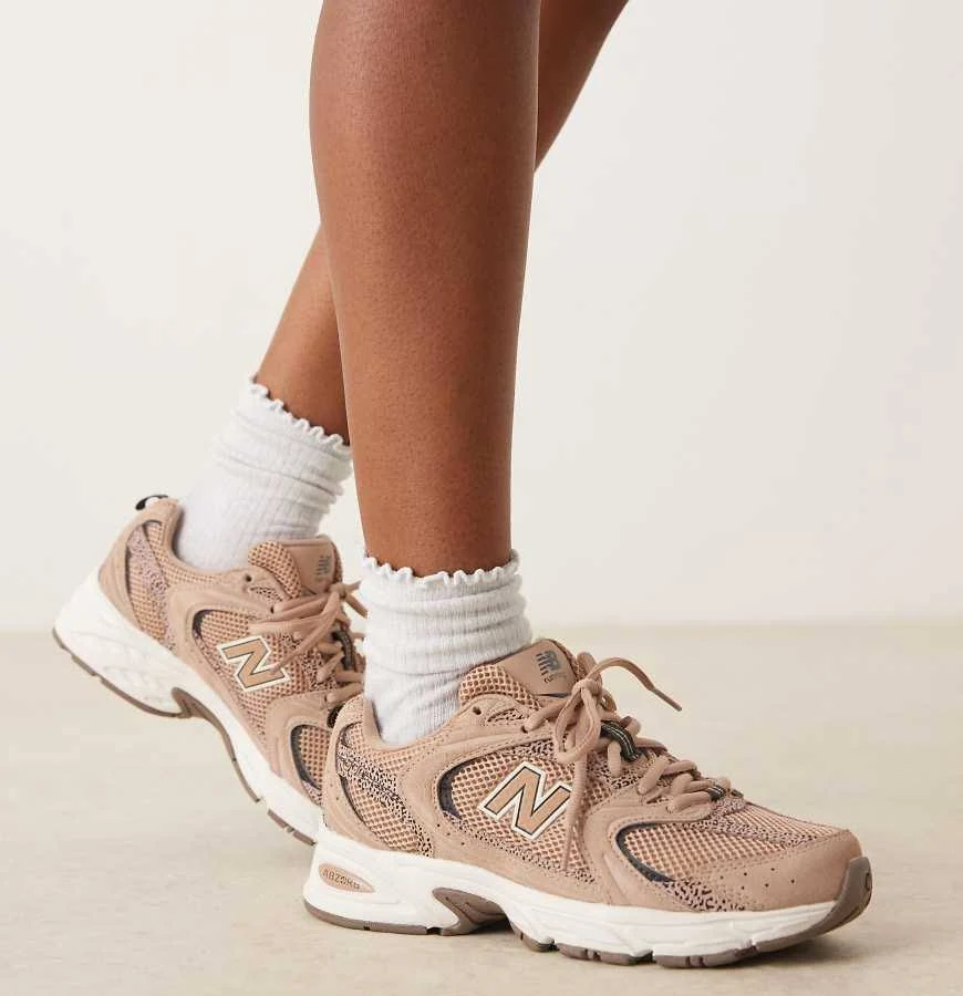 New Balance 530 sneakers in light brown and leopard print-Neutral