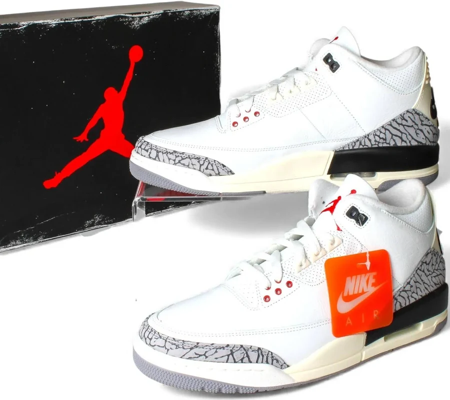 Nike Jordan Mens Air 3 Retro White Cement Reimagined DN3707-100 size 11 NEW! - 11 - White - new - Nike Jordan1
