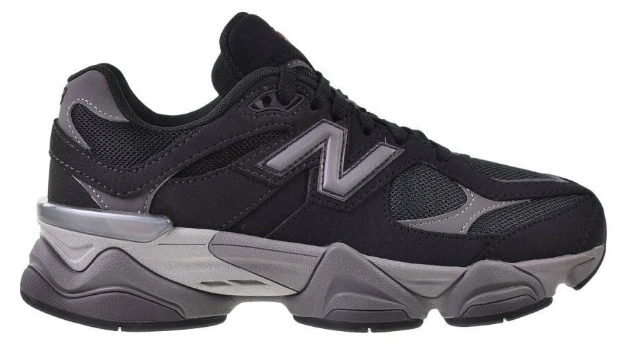 New Balance 9060 Big Kids' Shoes Black-Grey gc9060-bk Black/Grey / 4