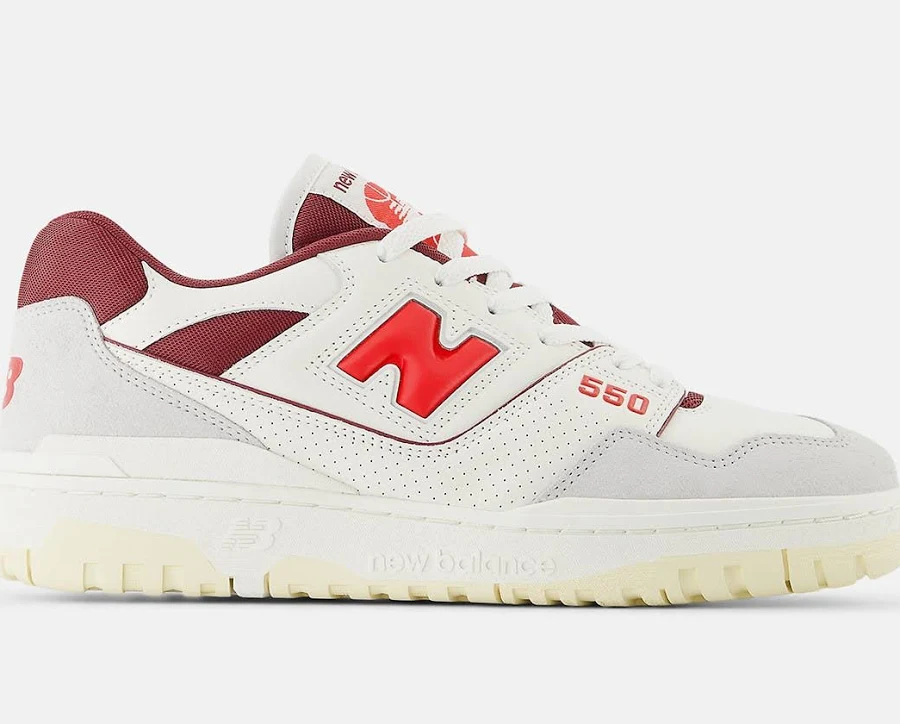 Balance 550 White Sea Salt True Red Burgundy Bb550emr Men's