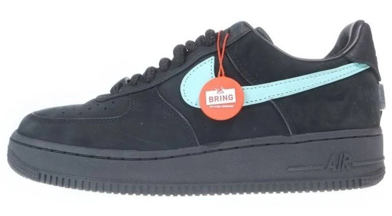 Tiffany & Co. Shoes | Tiffany & Co Nike Air Force 1 Low Black Air 1 Low Cut Sneakers Shoes | Color: Black | Size: 8.5 | Thereluxevault's Closet