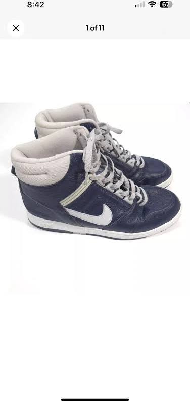 2002 nike air force ii 2 high obsidian navy blue grey 624006-401 sz 13
