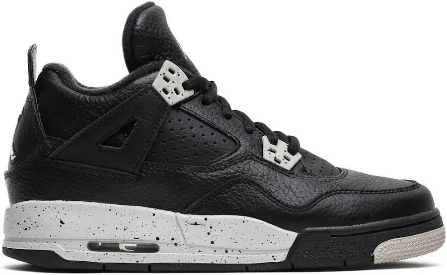 (Grade School) Air Jordan 4 Retro LS 2015 'Oreo' para niños 408452-003 US 6Y