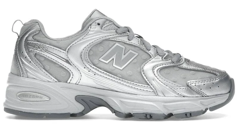 New Balance 530 Silver Metallic Raincloud Polka Dots