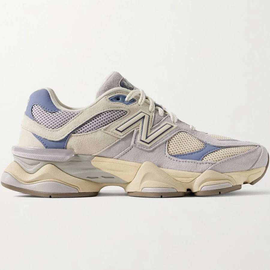 New Balance 9060 Rubber And Leather-trimmed Suede And Mesh Sneakers - Women - Light blue Sneakers - US9