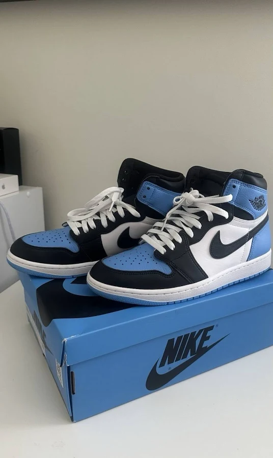 Nike Air Jordan 1 Unc Men's Toe Size 10 Us