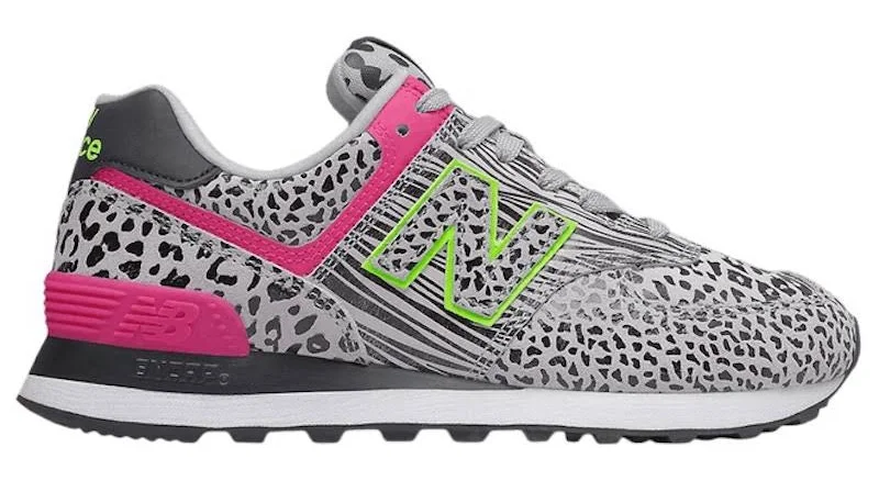 New Balance 574 Cheetah Print Black Grey (Women's)