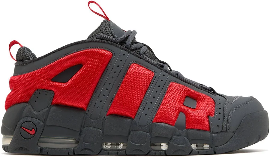 Nike Air More Uptempo Low 'Dark Grey Light Crimson' | Men's Size 5