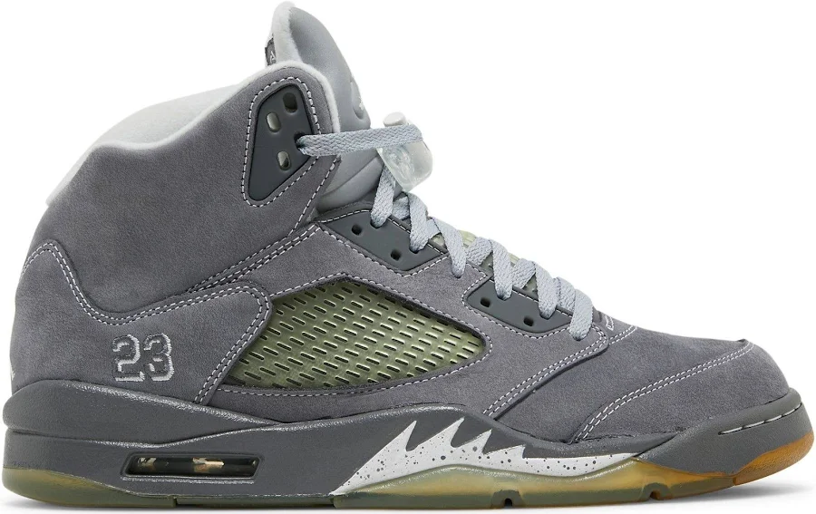 Jordan 5 Retro Wolf Grey 136027-005 | Wolf Grey Gum Mid Premium Sneaker - Wolf Grey - Size M12.0/W13.5