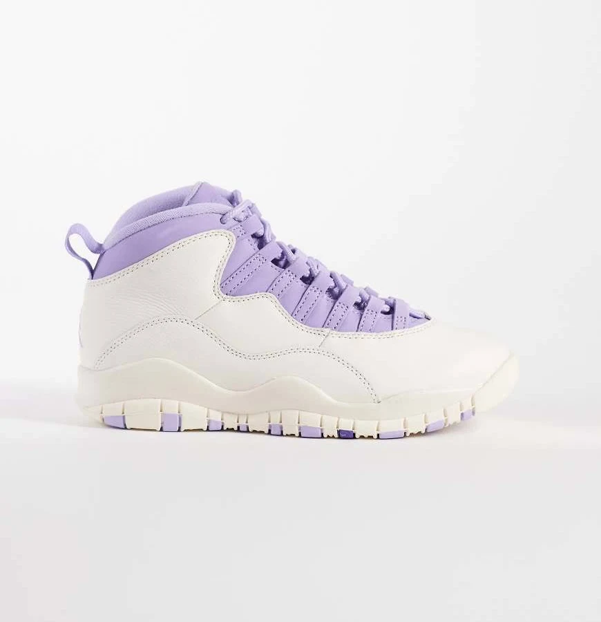 Nike Air Jordan 10 Retro sneakers in beige and purple