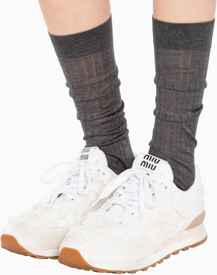 574 New Balance x Miu Miu Denim Sneakers | RADPRESENT Women IT 35/ US 5 / White / Denim