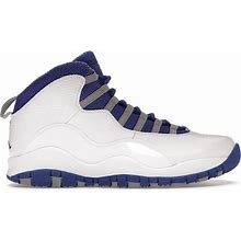 Jordan Men's White/Old Royal/Stealth 10 Retro Sneakers In