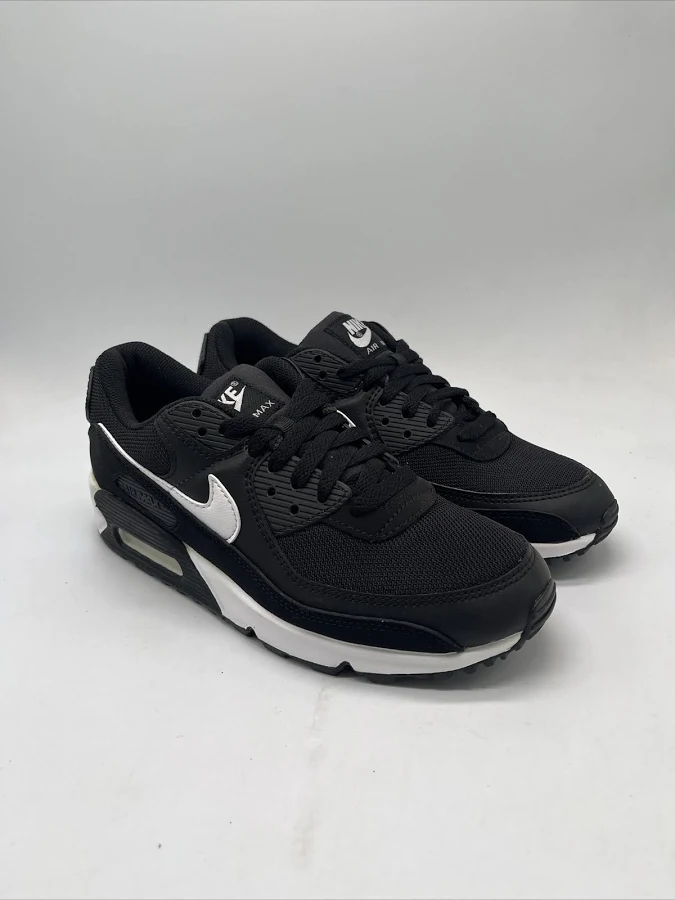 Nike Air Max 90 Black Casual Sneakers Cq2560-001 Women's Size 9
