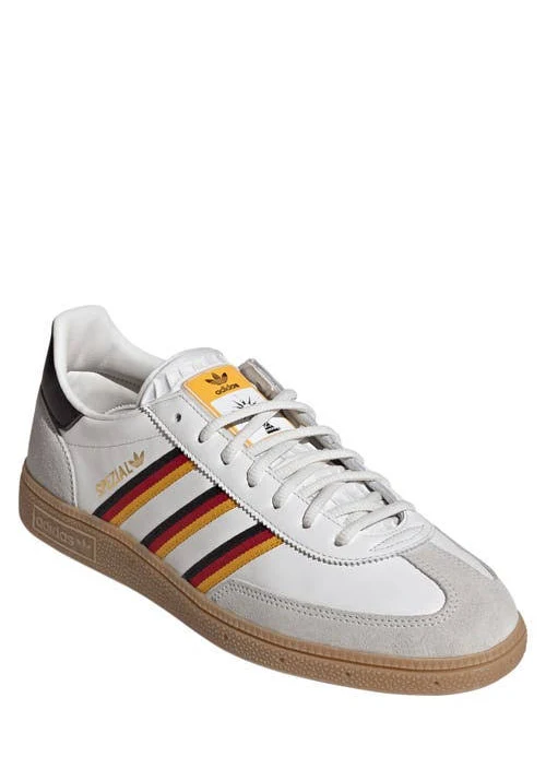 adidas Gender Inclusive Handball Spezial Sneaker in Cloud White/Yellow/Red at Nordstrom, Size 9.5 Women's
