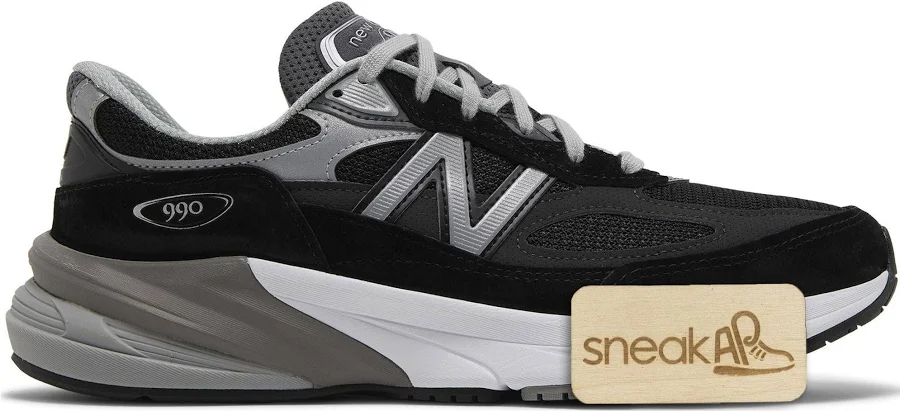 New Balance Men's 990V6 'Miusa Black Grey White' Sneakers 9