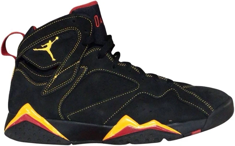 Air Jordan 7 Retro Men's Size 12 Black/citrus-varsity Red