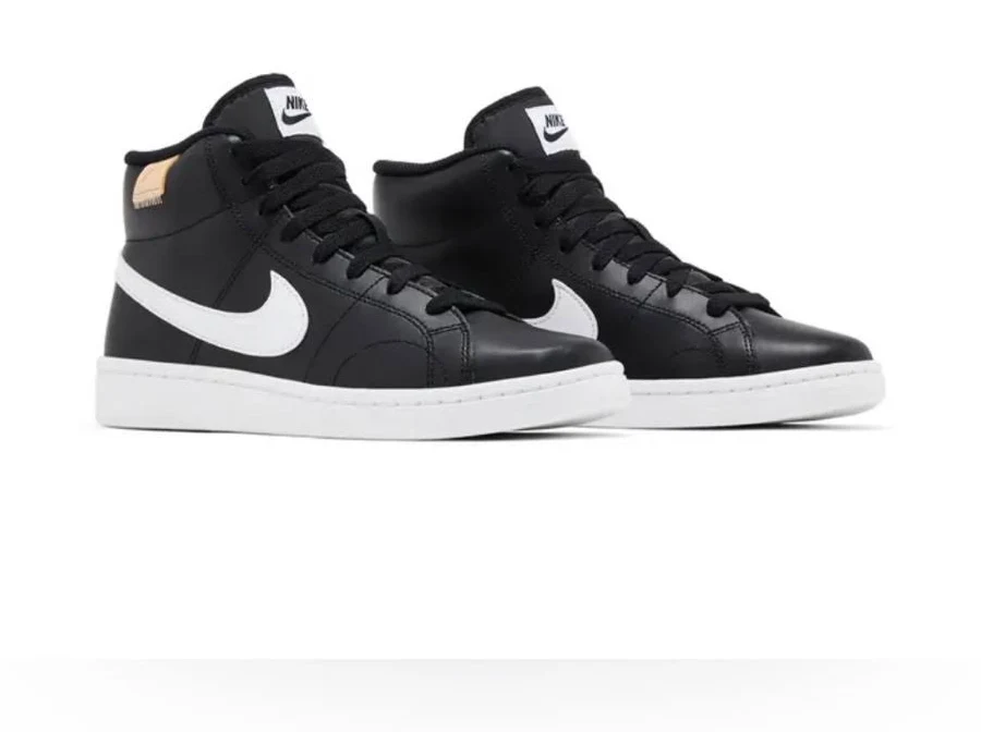 Nike Shoes | Nike Court Royale 2 Mid Sneakers | Color: Black/White | Size: 8.5 | Liscu's Closet