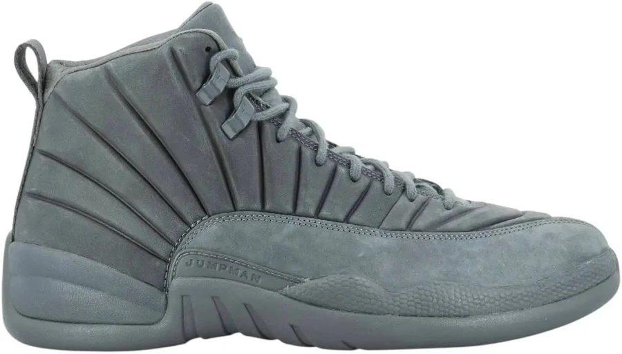 Air Jordan 12 Retro PSNY Grey Suede Basketball Shoes, Sports Footwear for Sports & Outdoor Activities