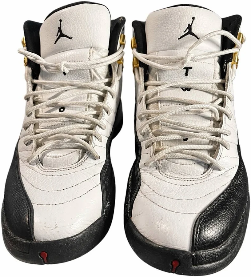 Air Jordan 12 Retro “taxi” (2013) –white Black Gold Leather 130690-1
