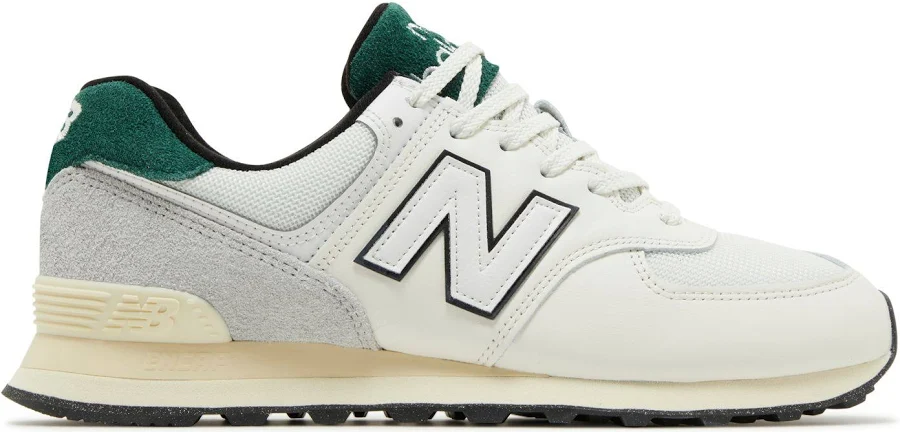 New Balance Men's 574 White Green