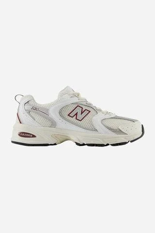 New Balance Unisex 530 in White/Red/Grey Synthetic