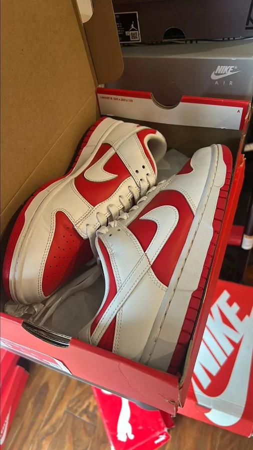 Nike Dunk Low Championship Red Size 9M Vnds with BOX1