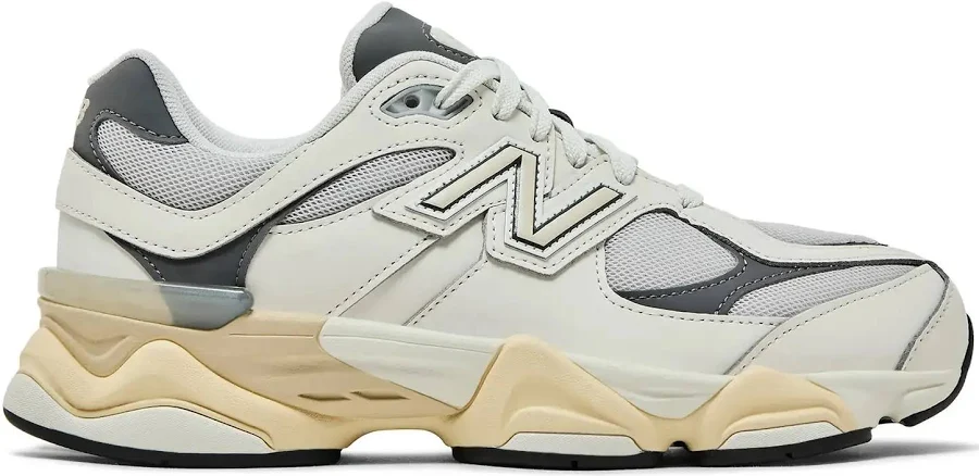 New Balance 9060 Sea Salt Castlerock Sneaker for Men & Women GC9060EX White Grey Cream Chunky Running Casual Shoe Gradeschool Youth Sizes Athletic