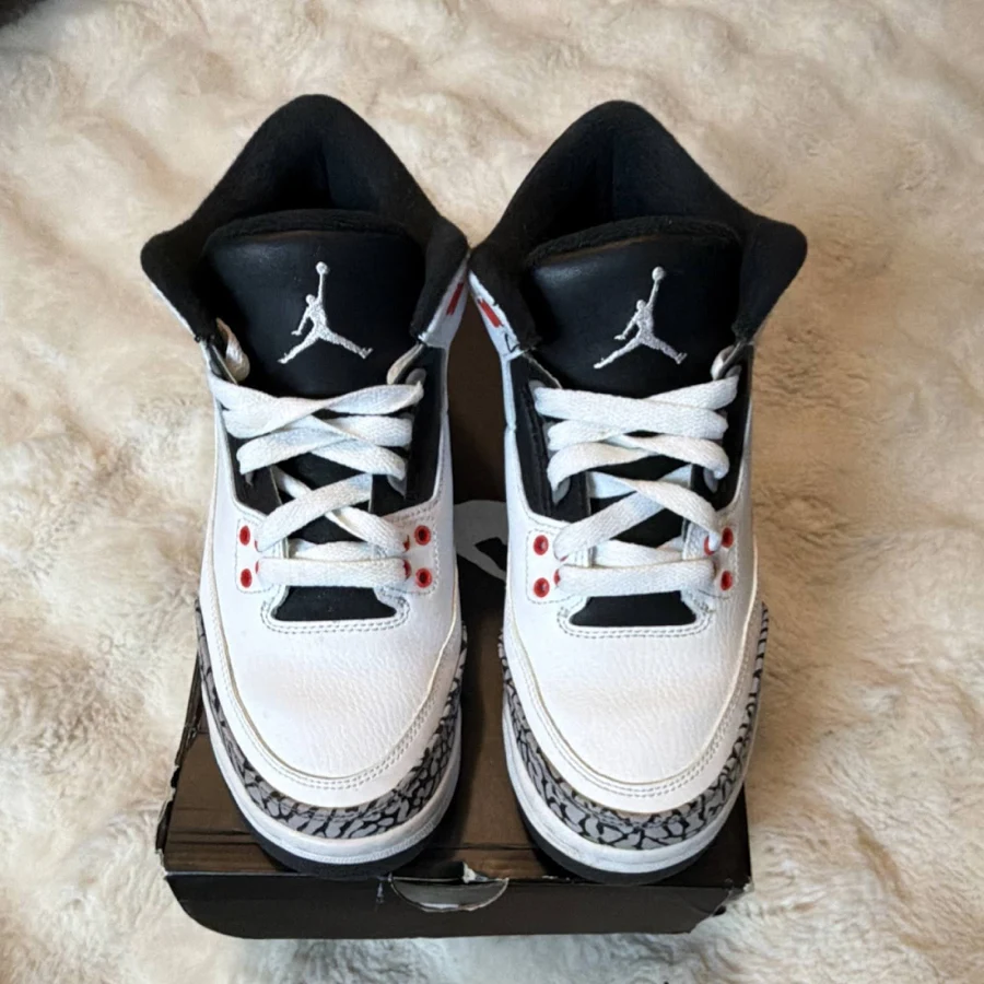 Jordan Air Jordan 3 Retro White Cement Sneakers White Black Red Gray