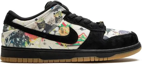 Nike - x Supreme SB Dunk Low "Rammellzee" sneakers - unisex - Suede - 9 - Black