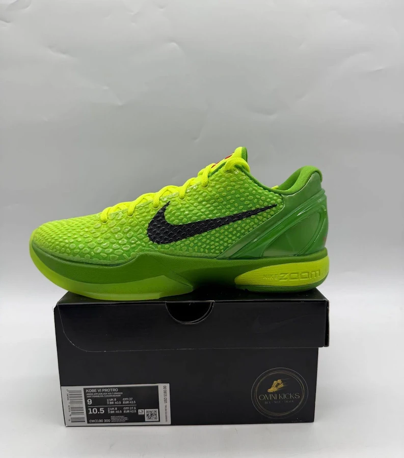 Nike Kobe 6 Protro "Grinch (2020)" size 9 M