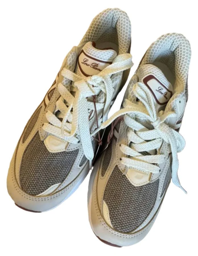Loro Piana x New Balance Beige Raw Cashew Sneakers Size 43