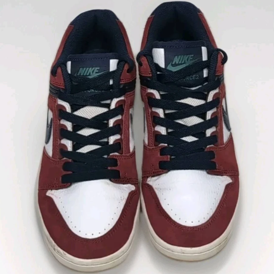 Nike Air Force 2 Sb Low Team Red Obsidian Youth 6.5 Please Read