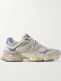 New Balance 9060 Rubber And Leather-trimmed Suede And Mesh Sneakers - Women - Light blue Sneakers - US4.5