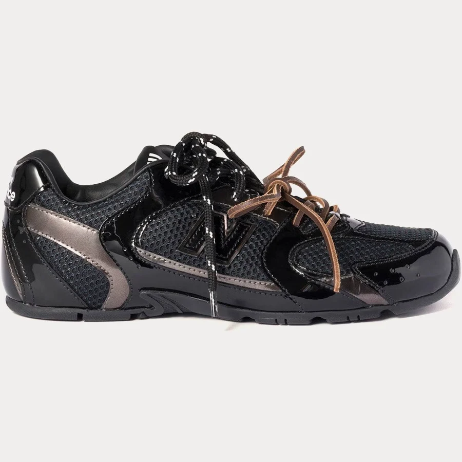 New Balance x Miu Miu 530 SL Patent Leather & Mesh Black / Anthracite Gray Sneakers Black / Miu Miu - US / US