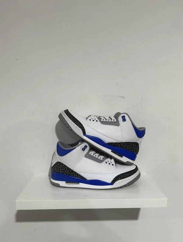 JORDAN 3 RACER BLUE SIZE 8.5 PREOWNED (Preowned, Original, 8.5)
