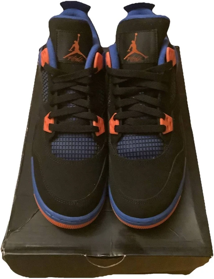 Nike Air Jordan Iv 4 Ds Sz 6 Cavs Safety Orange/ Royal Blue Gs