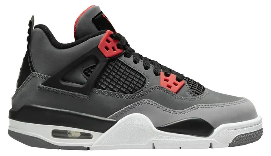 Air Jordan 4 Retro GS 'Infrared' | Grey | Kid's Size 4