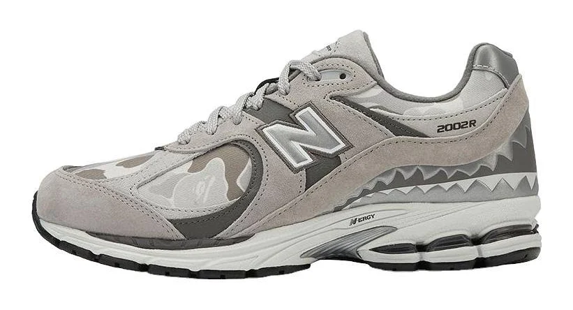 New Balance Bape X 2002r 'apes Together Strong Grey Camo' Men Sneakers - Gray/silver