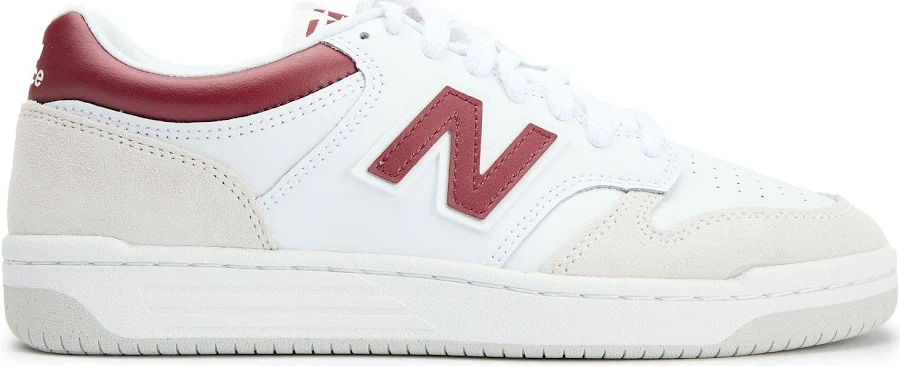 New Balance Mens 480 Sneakers - White, Size: 8.5